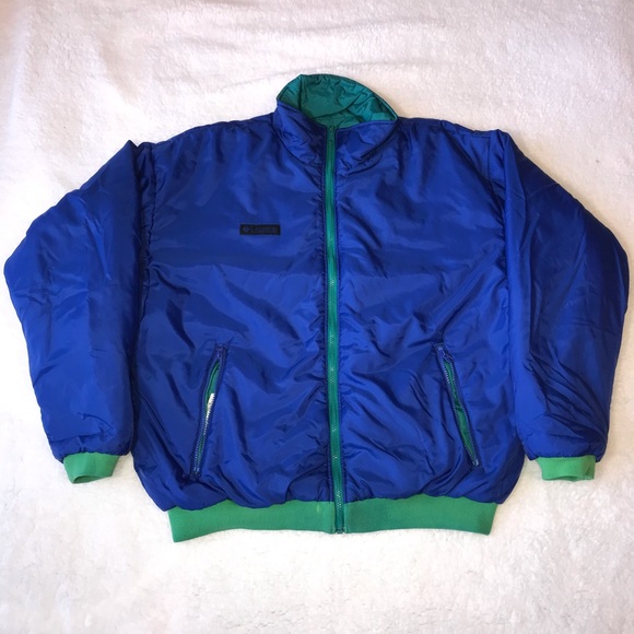 Columbia Other - Vintage Reversible Columbia Zip Up Jacket Teal 90s